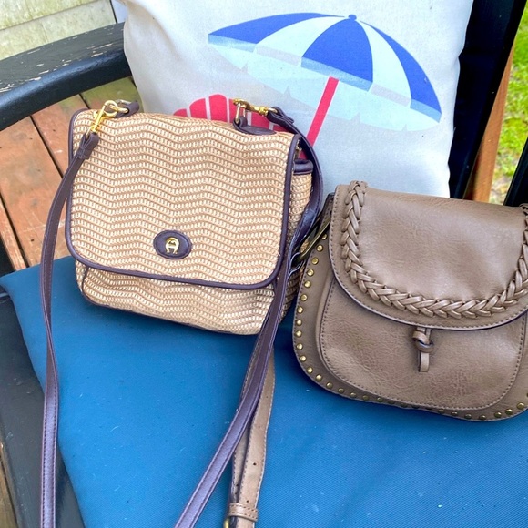 Etienne Aigner Olive and Beige Crossbody Bags - Picture 2 of 6